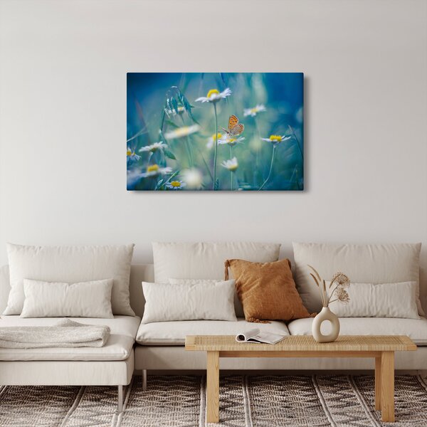 Kép - pillangó a százszorszépen (90x60 cm)