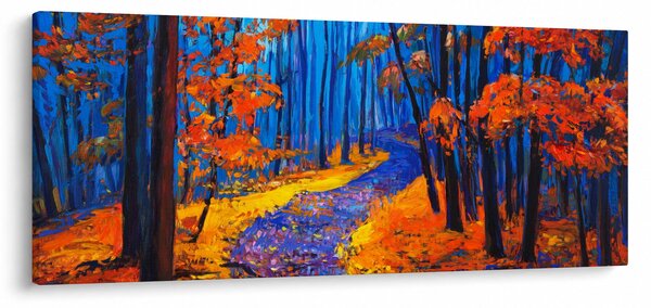 Egy őszi erdő képe (120x50 cm)