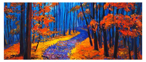 Egy őszi erdő képe (120x50 cm)