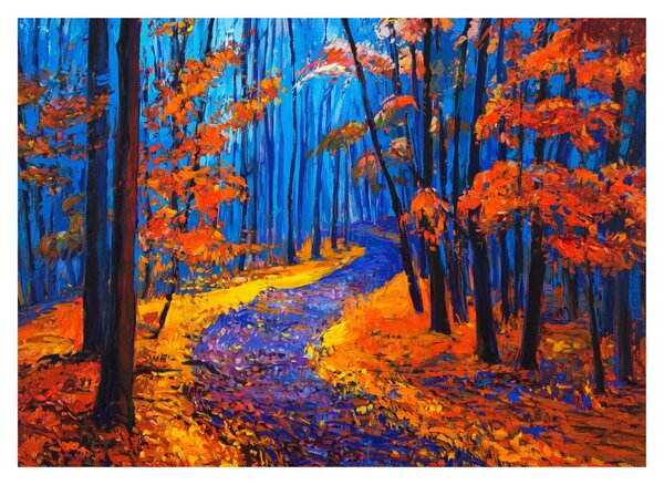 Egy őszi erdő képe (70x50 cm)