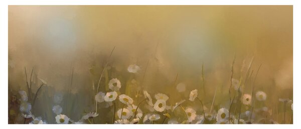 Kép - százszorszép olajfestmény (120x50 cm)