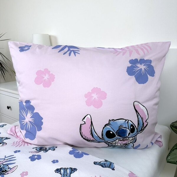Jerry Fabrics Lilo és Stitch Pink ágyneműhuzat - Lilo és Stitch - rózsaszín | 140 x 200 cm / 70 x 90 cm