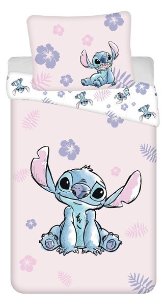Jerry Fabrics Lilo és Stitch Pink ágyneműhuzat - Lilo és Stitch - rózsaszín | 140 x 200 cm / 70 x 90 cm