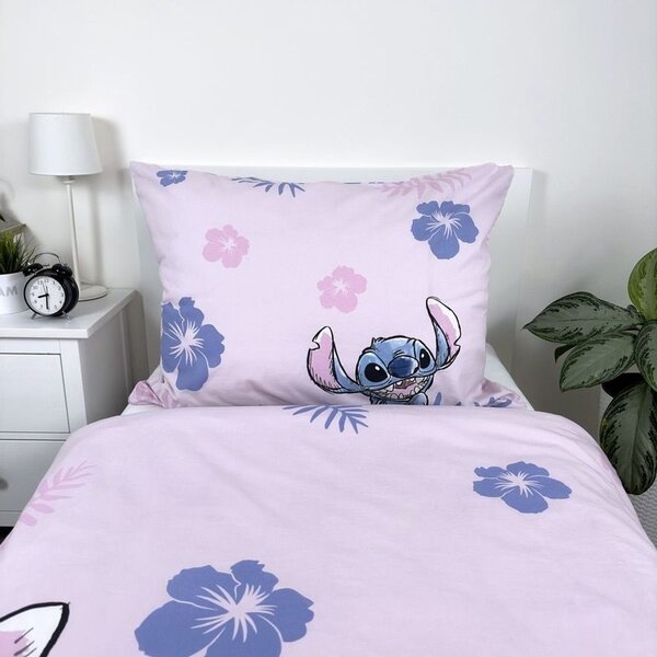 Jerry Fabrics Lilo és Stitch Pink ágyneműhuzat - Lilo és Stitch - rózsaszín | 140 x 200 cm / 70 x 90 cm