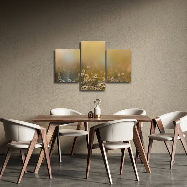 Kép - százszorszép olajfestmény (90x60 cm)