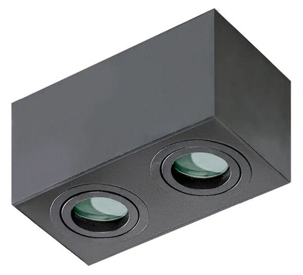 Modern spotlámpa Brant 2 SQ IP44 fekete