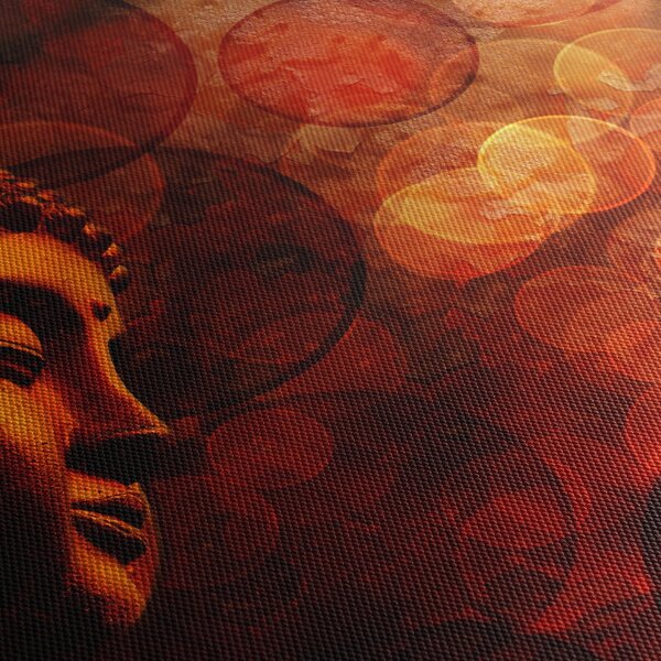 Kép - Buddha piros tónusokkal (90x60 cm)