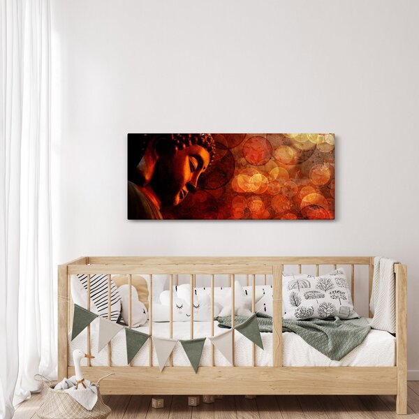 Kép - Buddha piros tónusokkal (120x50 cm)