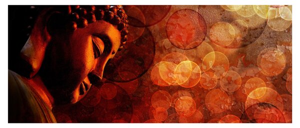 Kép - Buddha piros tónusokkal (120x50 cm)