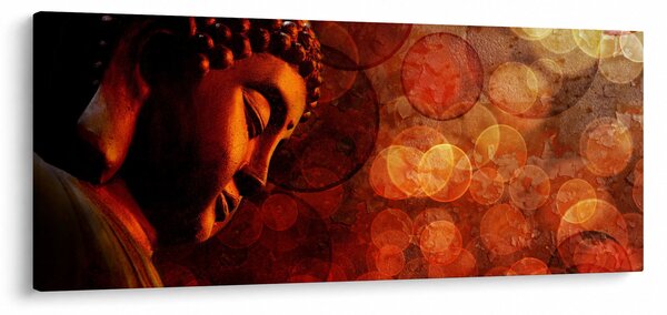 Kép - Buddha piros tónusokkal (120x50 cm)