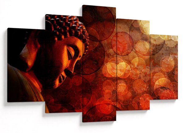 Kép - Buddha piros tónusokkal (150x105 cm)