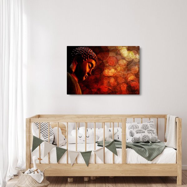 Kép - Buddha piros tónusokkal (90x60 cm)