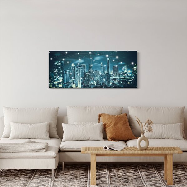 Egy ragyogó metropolisz képe (120x50 cm)