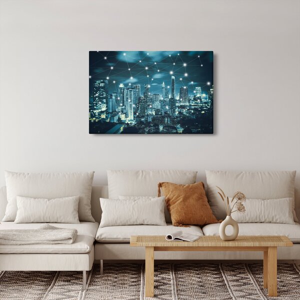 Egy ragyogó metropolisz képe (90x60 cm)