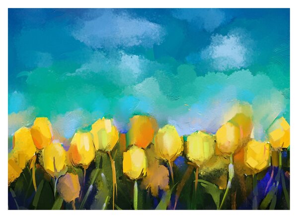 Sárga tulipán képe (70x50 cm)