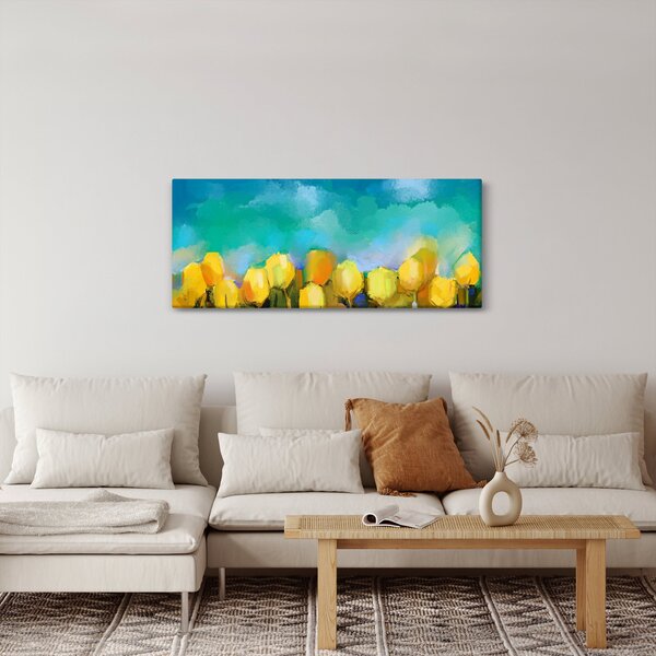 Sárga tulipán képe (120x50 cm)