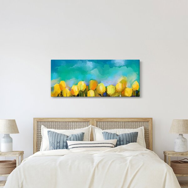 Sárga tulipán képe (120x50 cm)