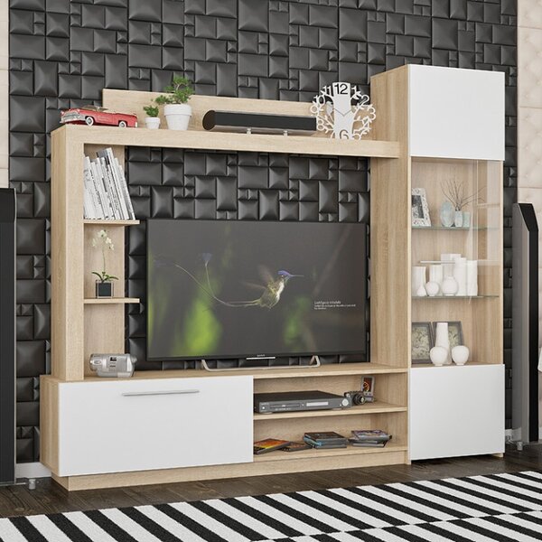 TV komód szett, June, Iunie, 204x35x177 cm