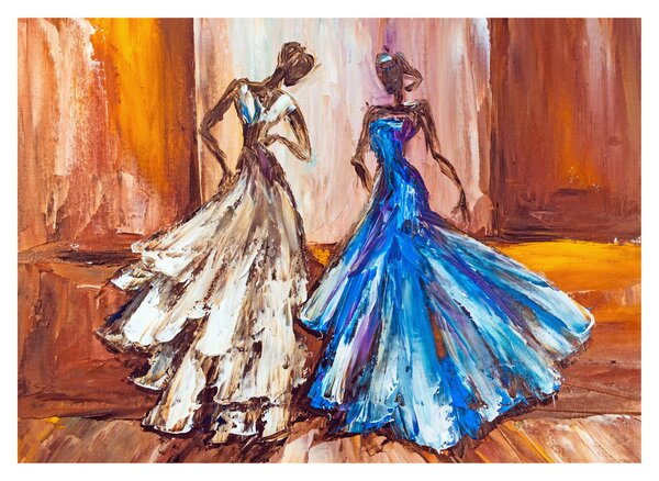 Kép - táncos, olajfestmény (70x50 cm)