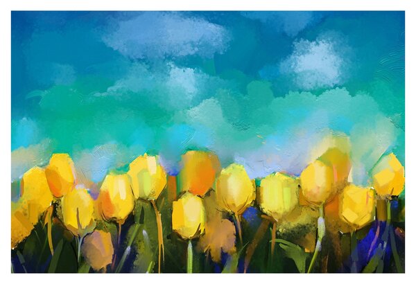 Sárga tulipán képe (90x60 cm)