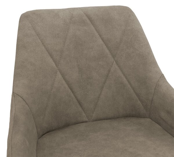 Bárszék Empower, fekete fém láb-szürke-barna antik textil