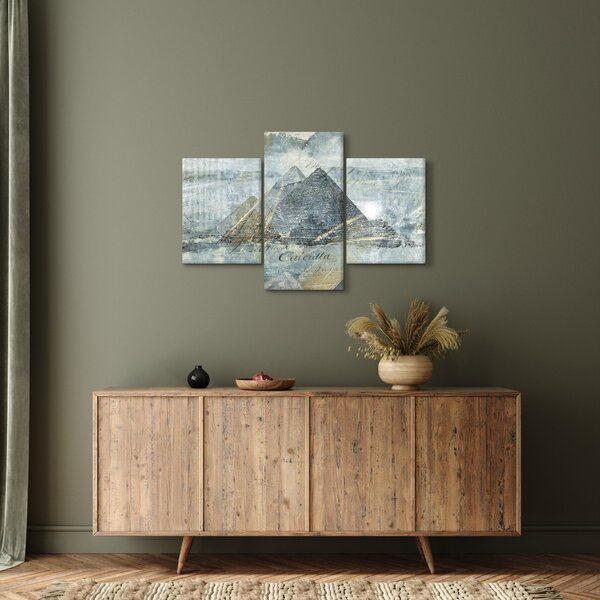 Kép - Piramisok kék szűrőben (90x60 cm)