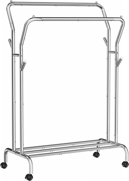 Gurulós ruhaállvány, Songmics, ezüst, 153x54.5x103 cm