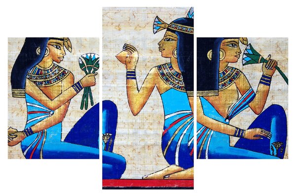 Kép - egyiptomi festmények (90x60 cm)