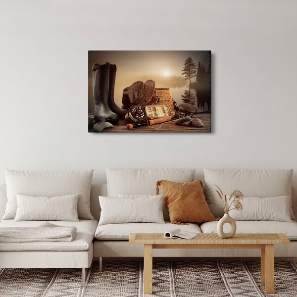 Kép - Halászati csendélet (90x60 cm)