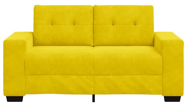 Kétszemélyes kanapé Sárga 160 cm Bársony