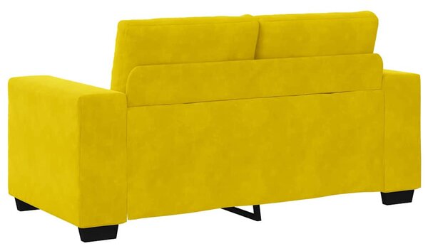 Kétszemélyes kanapé Sárga 160 cm Bársony