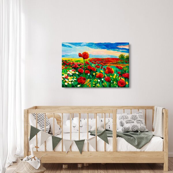 Kép egy mező mákkal (90x60 cm)
