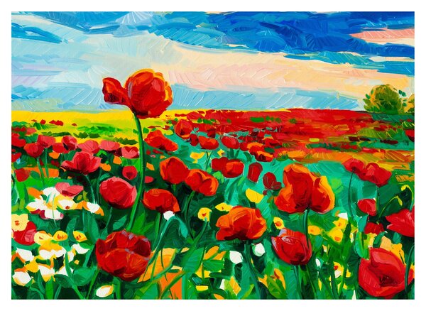 Kép egy mező mákkal (70x50 cm)