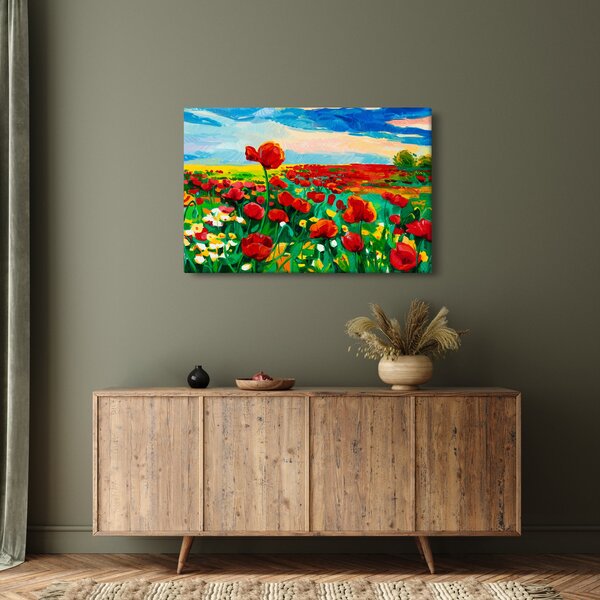 Kép egy mező mákkal (90x60 cm)