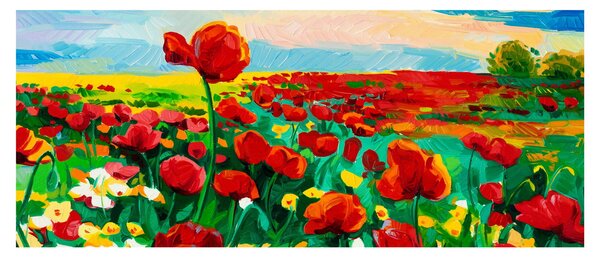 Kép egy mező mákkal (120x50 cm)