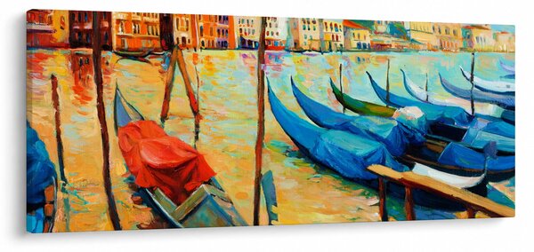 Kép - Velencei kikötő (120x50 cm)