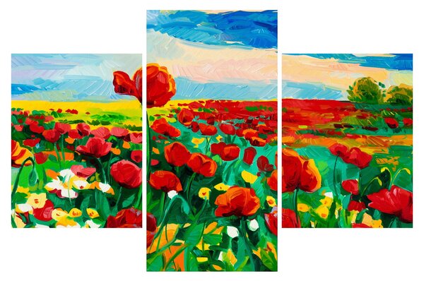 Kép egy mező mákkal (90x60 cm)