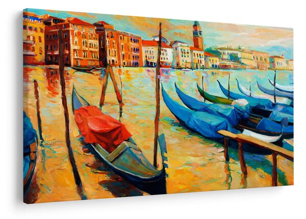 Kép - Velencei kikötő (90x60 cm)