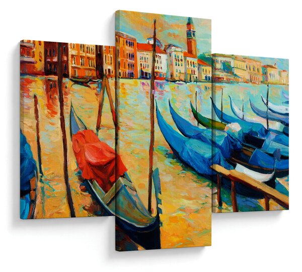 Kép - Velencei kikötő (90x60 cm)