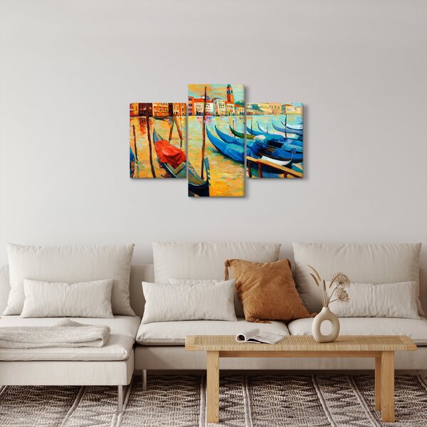 Kép - Velencei kikötő (90x60 cm)