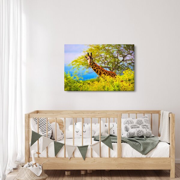 Egy kép egy zsiráfról Afrikában (90x60 cm)