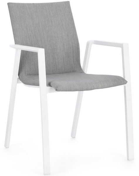 ODEON prémium kültéri szék - szürke/fehér