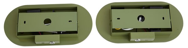 2 darabos zöld fali lámpa szett LED-del, 3 fokozatban szabályozható és USB-C-vel - Lila