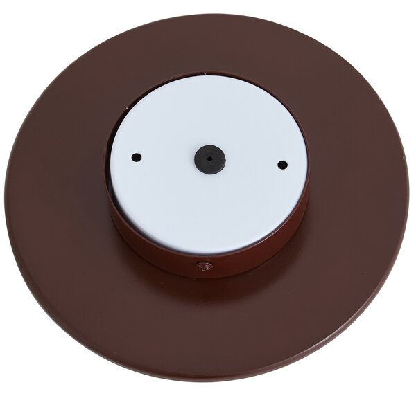 Retro fali lámpa barna opálüveggel, kerek 20 cm IP44 - Lila