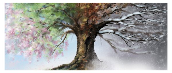 Kép - Négy évszak fája (120x50 cm)