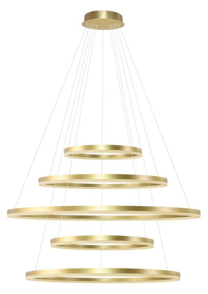 Modern csillár Halo Pendant 150+120+100+80+60 Cct arany távirányítóval