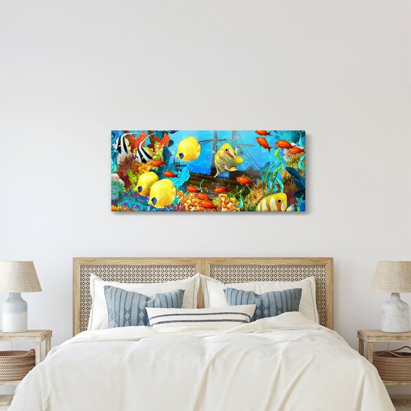 Kép - színes korallzátony (120x50 cm)