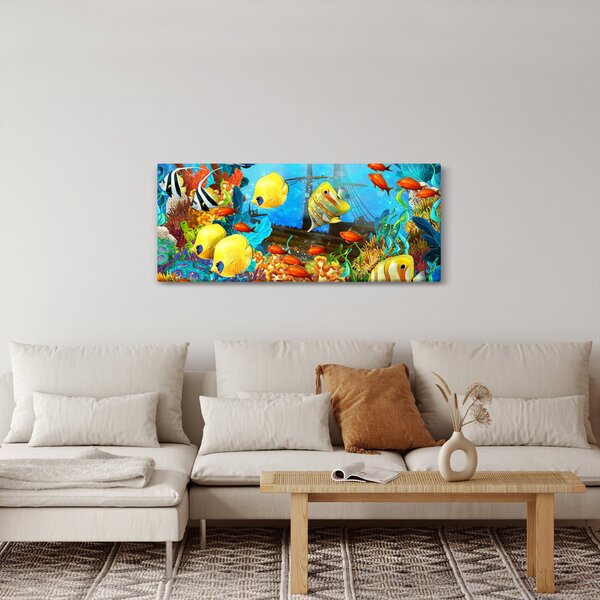 Kép - színes korallzátony (120x50 cm)