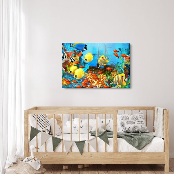Kép - színes korallzátony (90x60 cm)