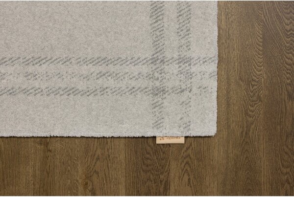 Krémszínű gyapjú szőnyeg 160x240 cm Calisia M Grid Rim – Agnella